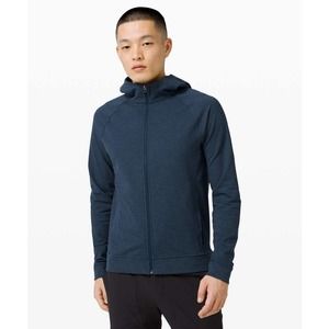 Lululemon City Sweat Full Zip Hoodie Heathered True Navy Blue size Large